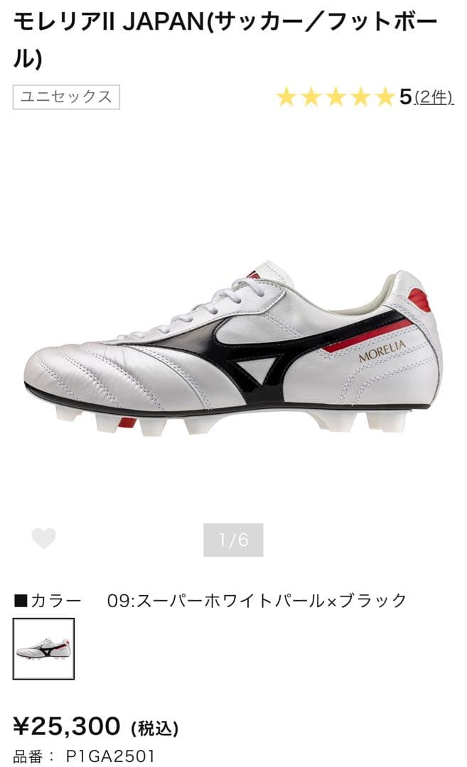 【早い者勝ち】ミズノ モレリアII JAPAN《28.0cm》