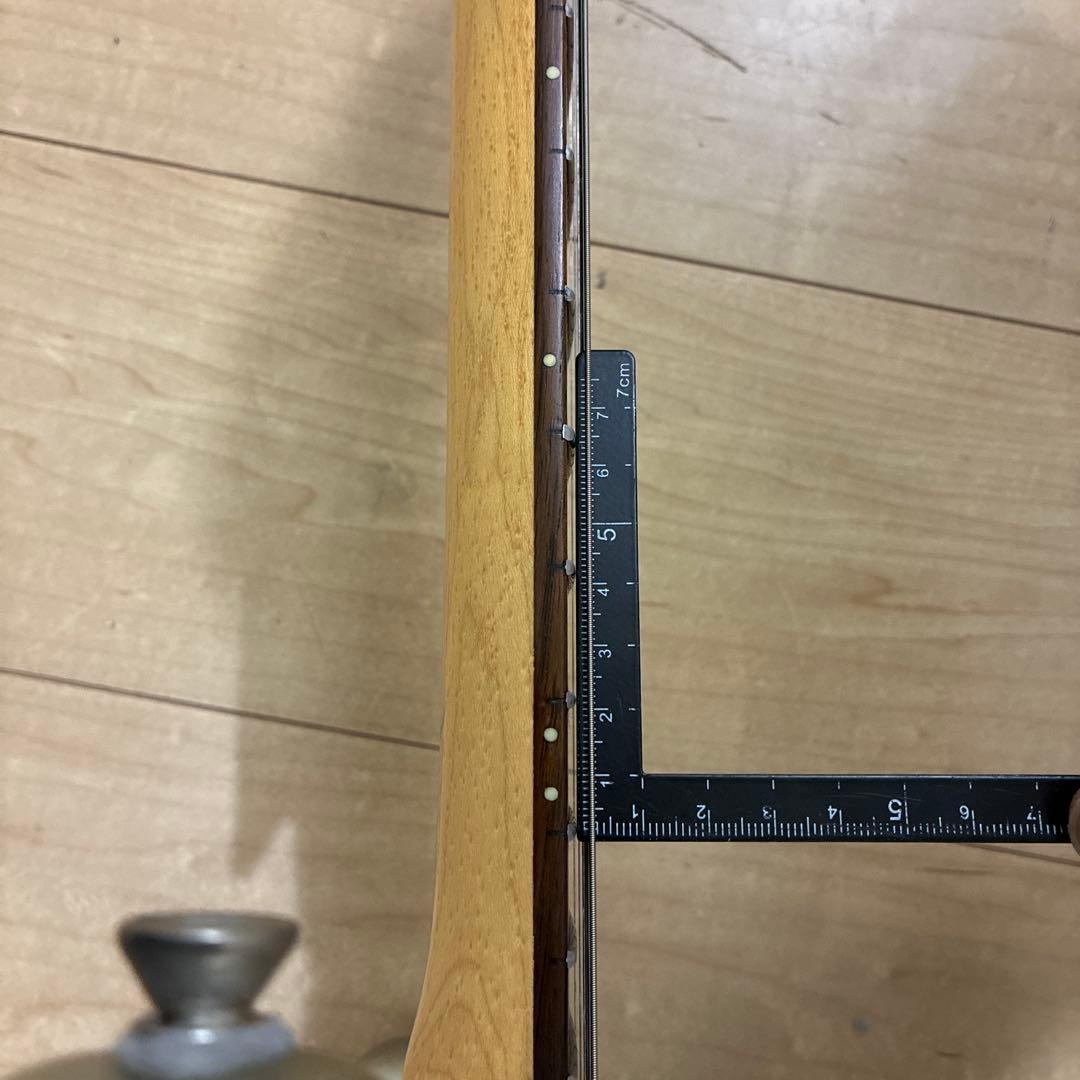 シルバーラメ　Mavis ストラトキャスタータイプ　弦高調整済み　です