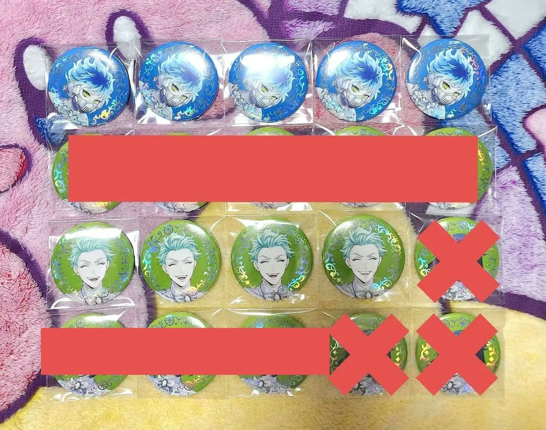 ツイステ オーロラ缶バッジ 箔押し