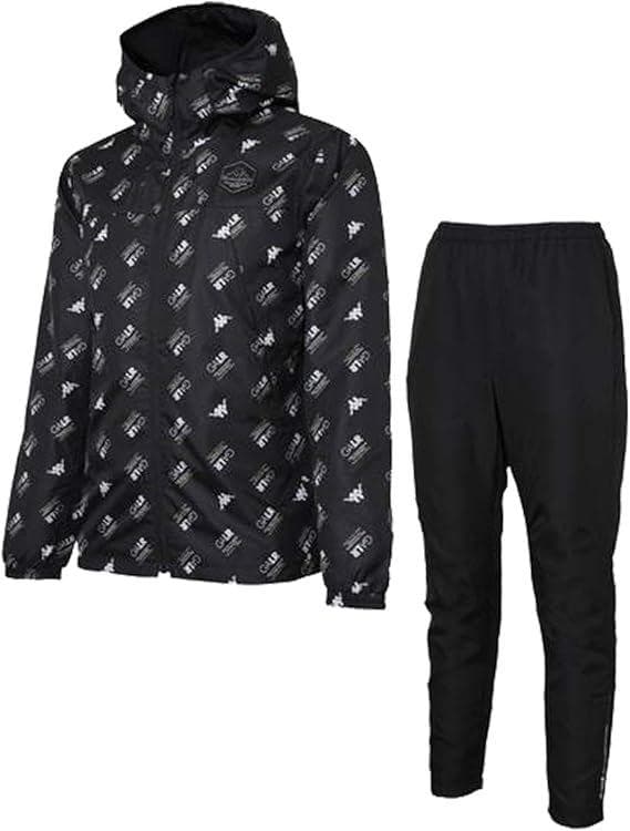 カッパ メンズ ウインドジャケット パンツ 上下セット ブラック M