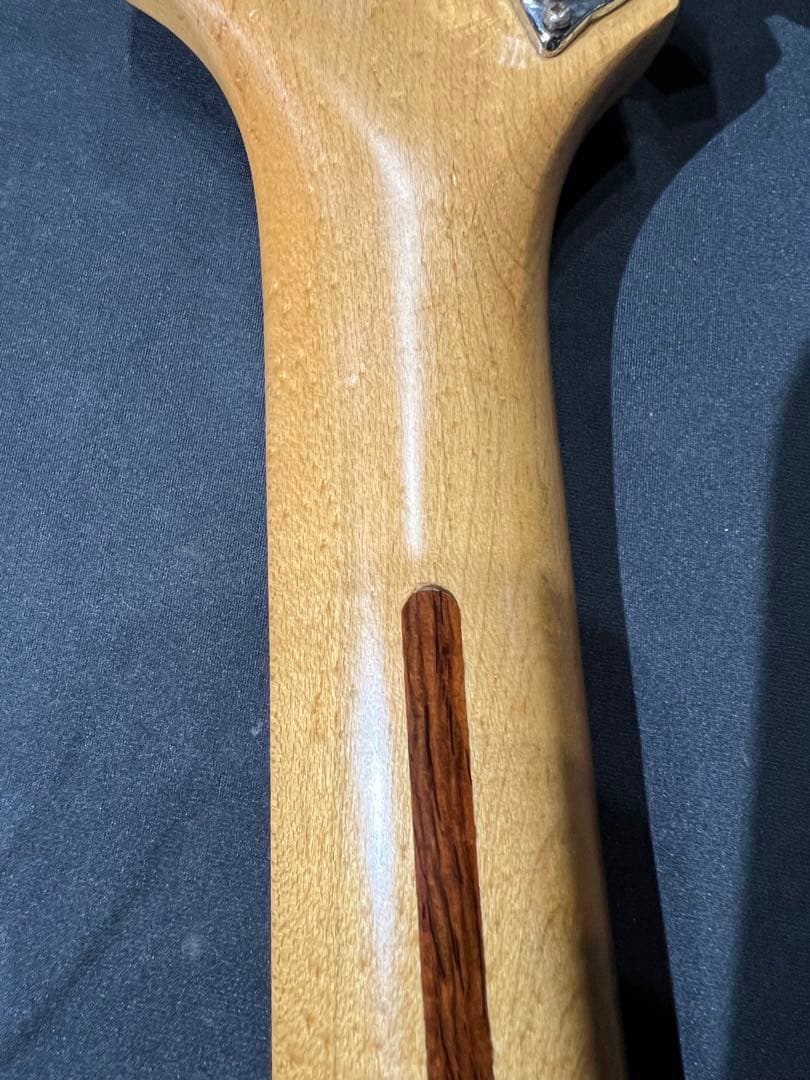 国産　ジャガード　バーズアイメイプル　ネック　ワンピース