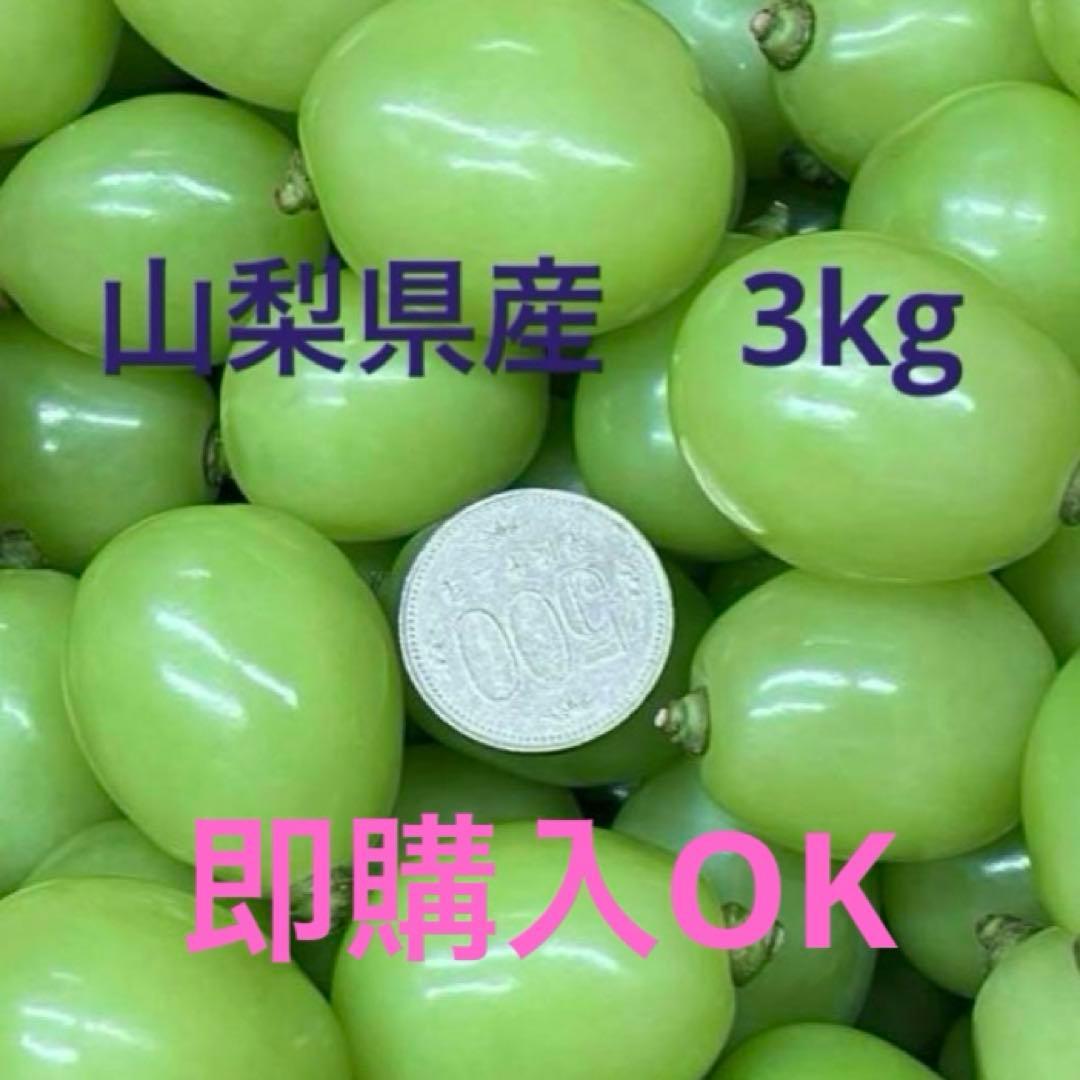 山梨県産　シャインマスカット　　粒売り　3kg