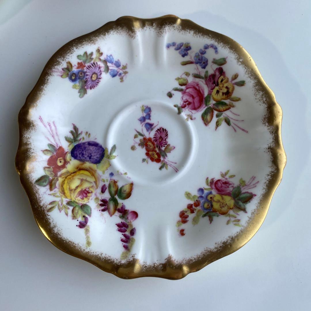 イギリスアンティーク　ハマースレイ ロントン　ドレスデン スプレイ トリオ