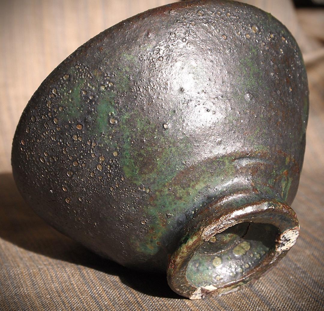 人気作家★加地学【師：森岡成好】★窯変黒茶碗C