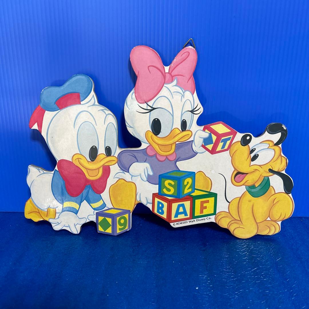 【レトロ】Disney壁掛け　ベビーミッキー・ミニー・ドナルド