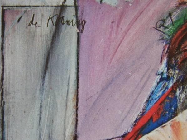 ヴィレム・デ・クーニング、女、希少画集画、新品額装付