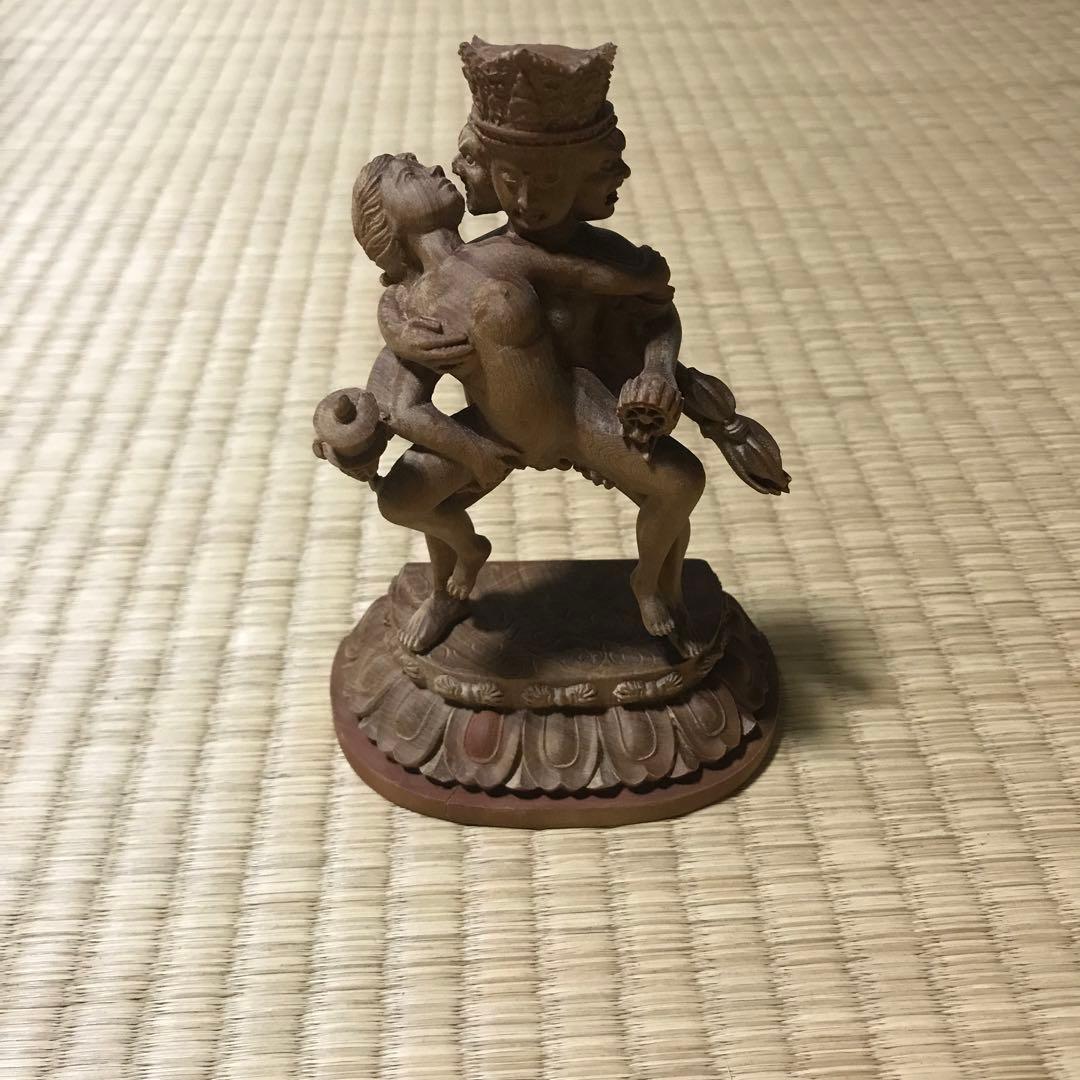 台付　チベット 仏教美術 歓喜仏 ヤブユム 男女両尊 男女合体尊 合体仏