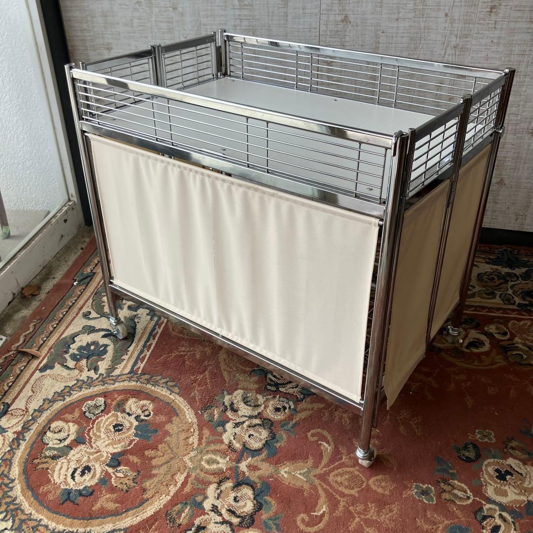 店舗什器 中折れ式ワゴン W900 店舗用品 陳列什器 販売ワゴン セールワゴン