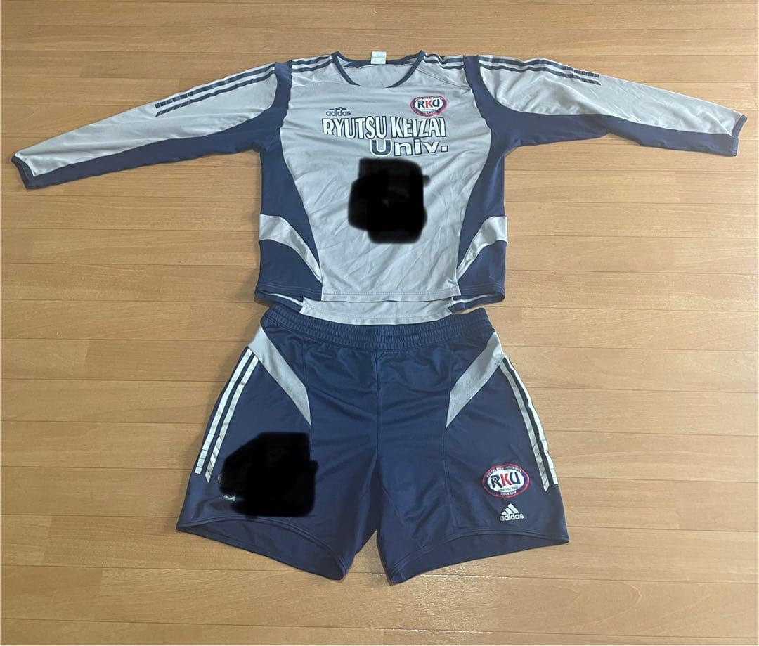 adidas 流通経済大学 サッカー部 ユニフォーム•シャツ&ショーツセット