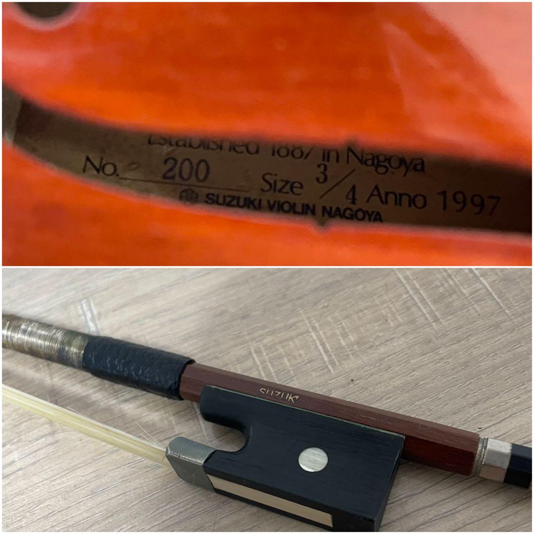 SUZUKI スズキ バイオリン No.200 3/4サイズ anno 1997