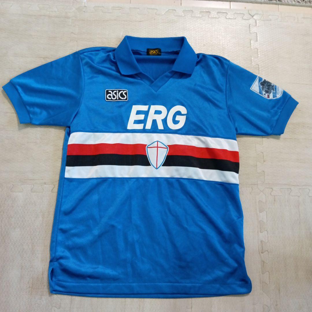 アシックスセリエAサンプドリアホームシャツＬサイズ