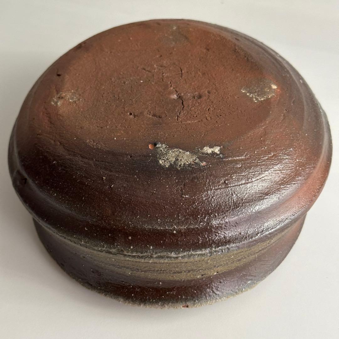 原田拾六  備前 皿 鉢 牡丹餅 共箱 直しあり