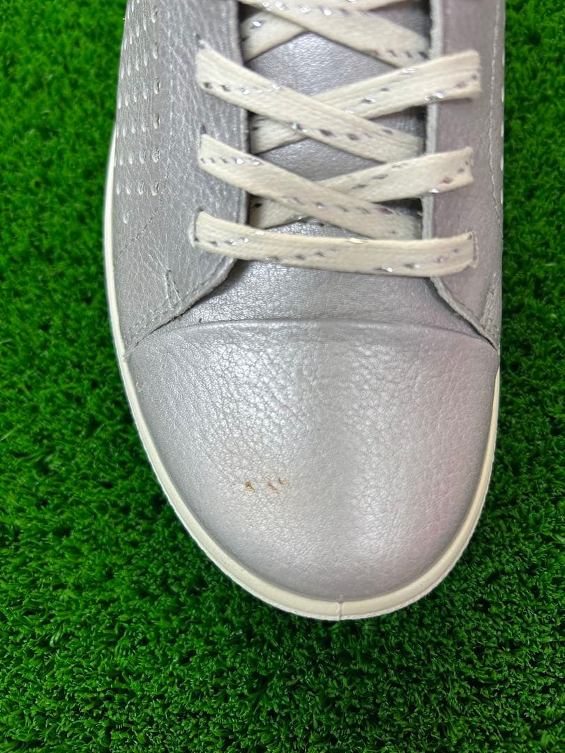 ゴルフシューズECCOCASUALHYBRIDシルバーレディース23㎝