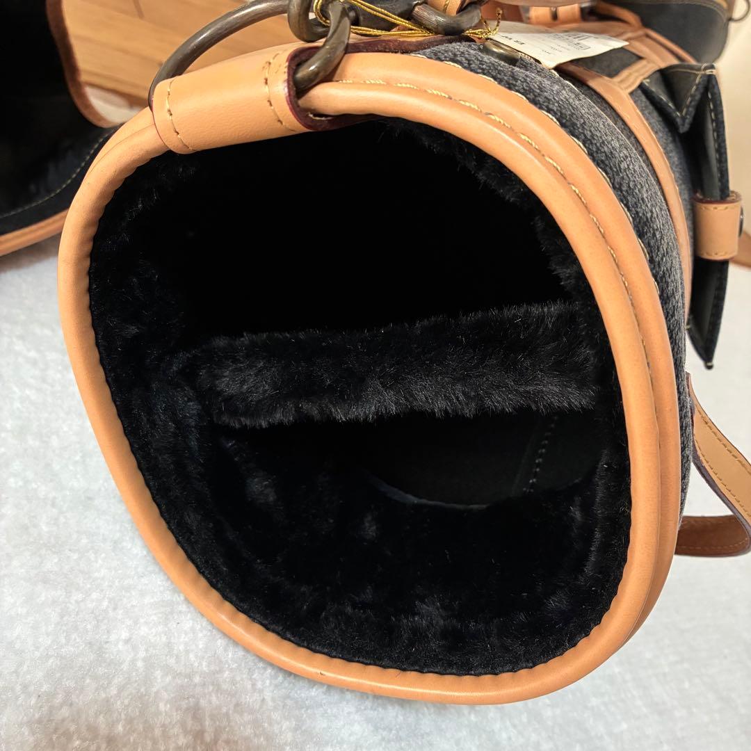 デッドストック貴重Black & White キャディバッグ 本革　7型