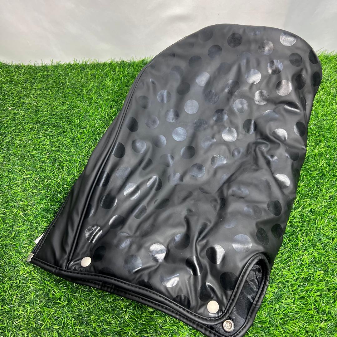 adidas ドット柄 キャディバッグ ゴルフバッグ 黒/黄緑