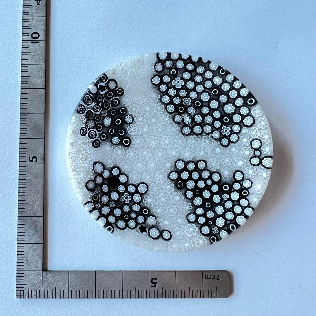 ベネチアンガラス ミルフィオリプレート　「月明かりの物語」と「牛柄」