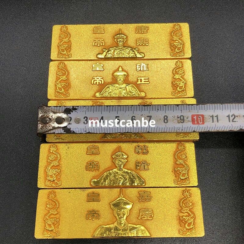 銭貨 清代五帝金条五枚セット 金属工芸 文房具 装飾品 現代工芸品 置物