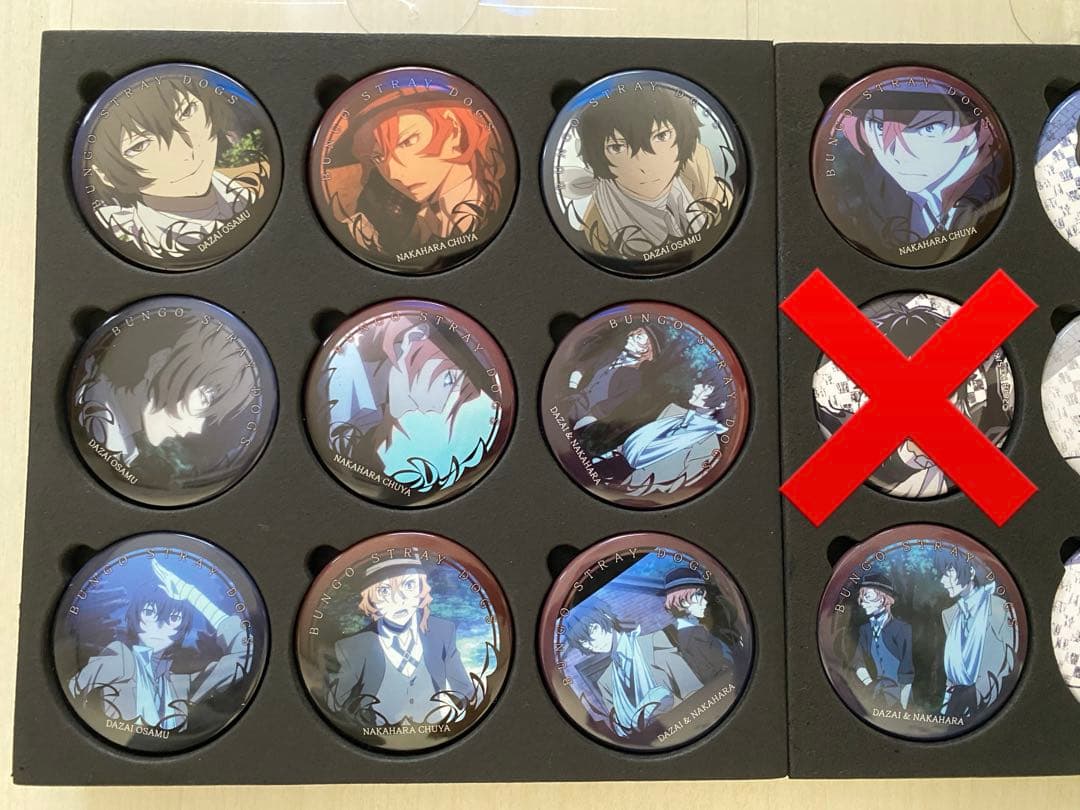 まとめ売り 文豪ストレイドッグス 缶バッジ 太宰治 中原中也