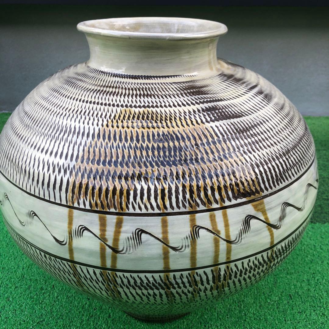 小鹿田焼　大壺　骨董品　陶芸