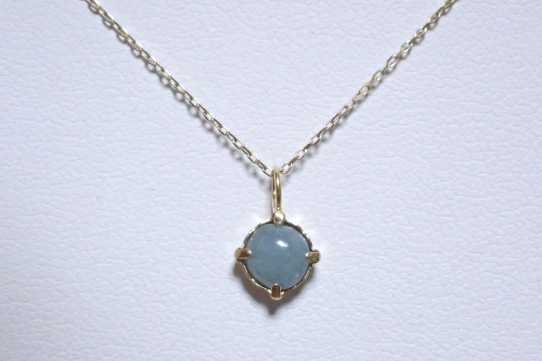 新品　未使用　糸魚川翡翠　入コン沢　青　10金　ペントップ　丸　送料無料