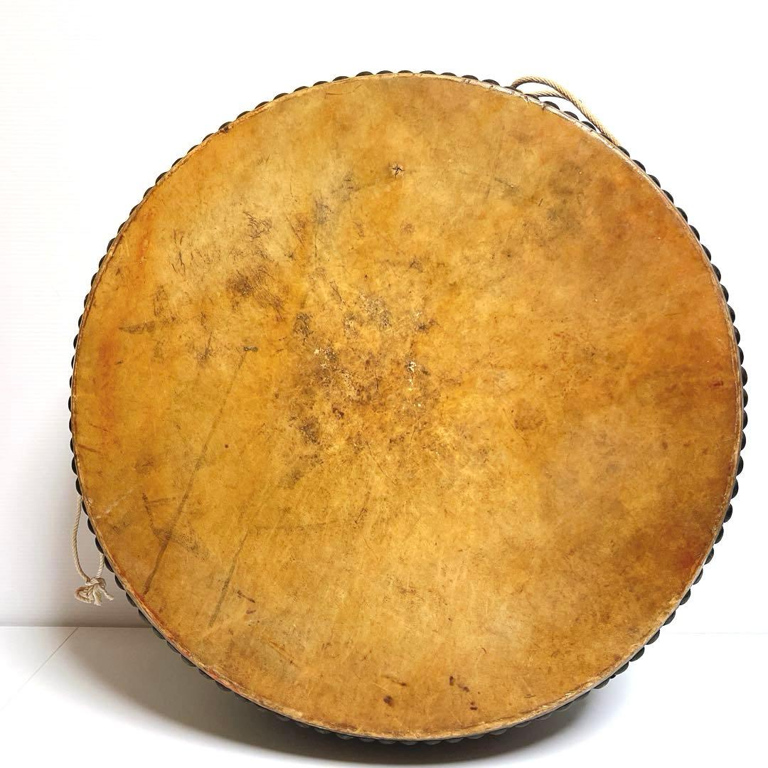 【大型】平太鼓 52.5cm×20cm 古太鼓 歌舞伎囃子 お囃子 古木