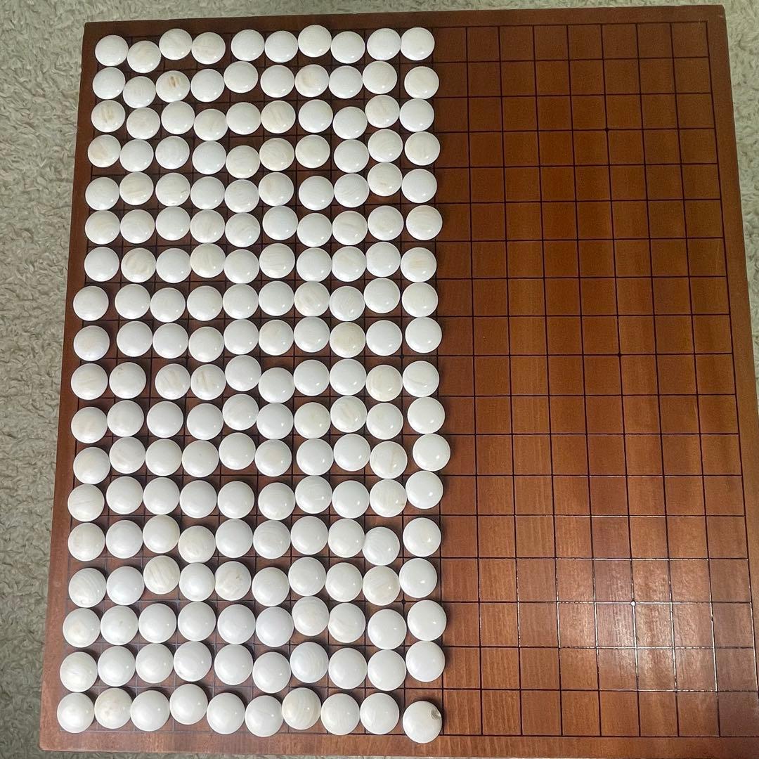 囲碁盤 極厚 高級 へそ付き 日本棋院囲碁講座、碁石セット