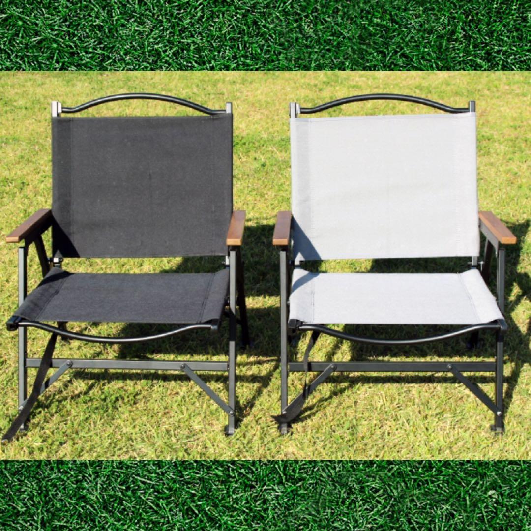 Simplemeフォールディング コットン アームウッド ローチェア 黒