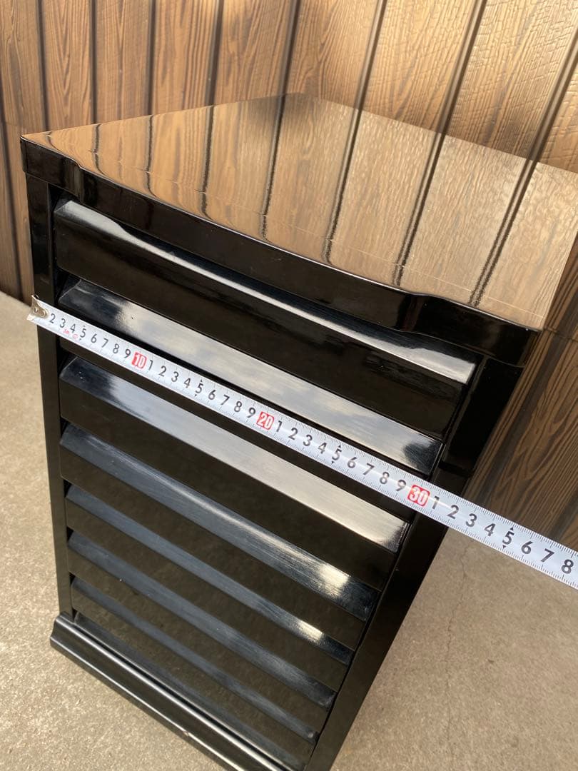 ピアノ　引き出し　楽譜入れ　ワゴン　収納　棚　ブラック　黒