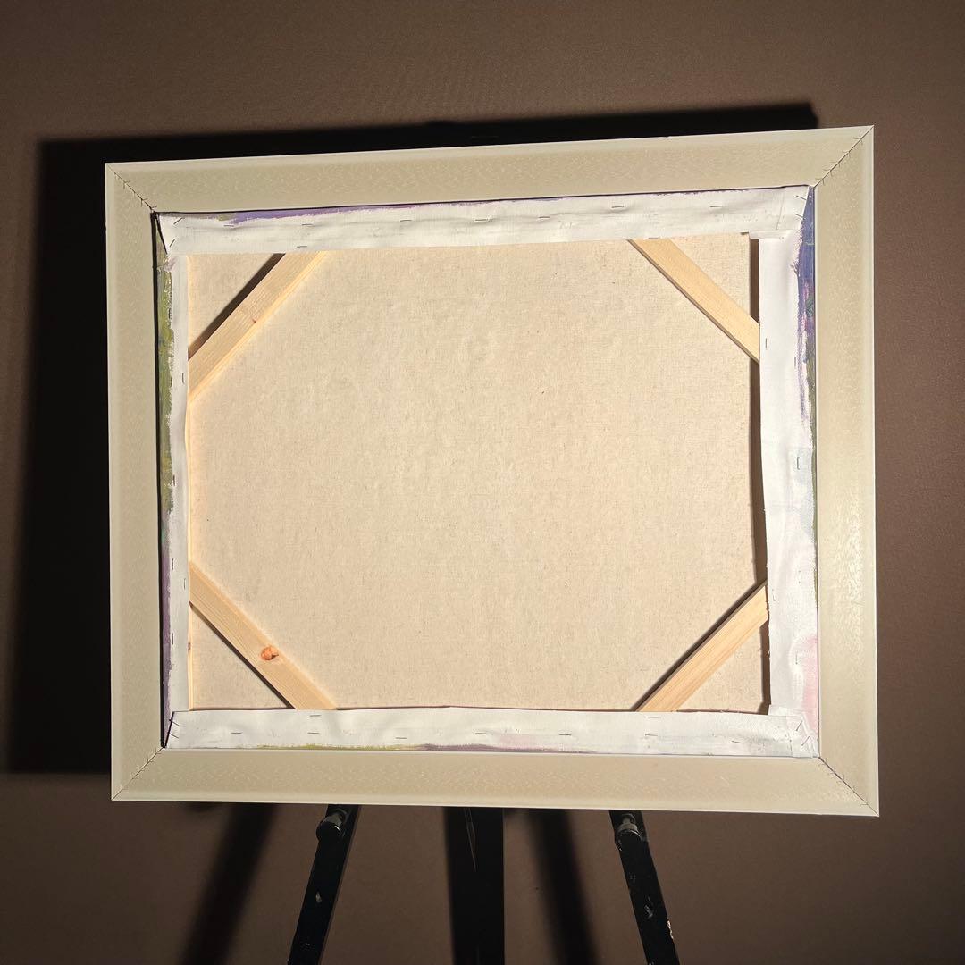 手書き油絵 クロード・モネ 睡蓮の池 絵画 額付き インテリア 油彩画