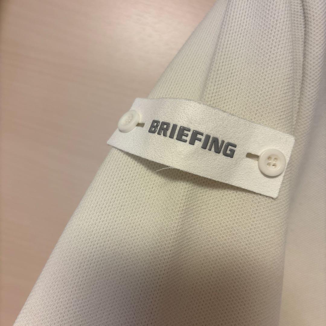 BRIEFING ホワイト クルーネックセーター