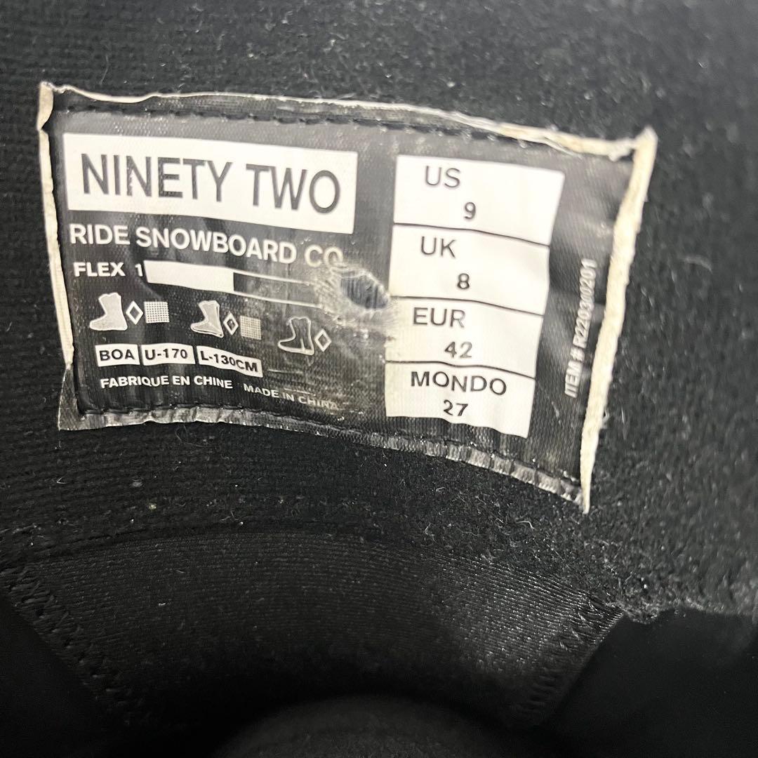 RIDE THE 92 スノーボードブーツ　ライド　NINETY TWO ブーツ