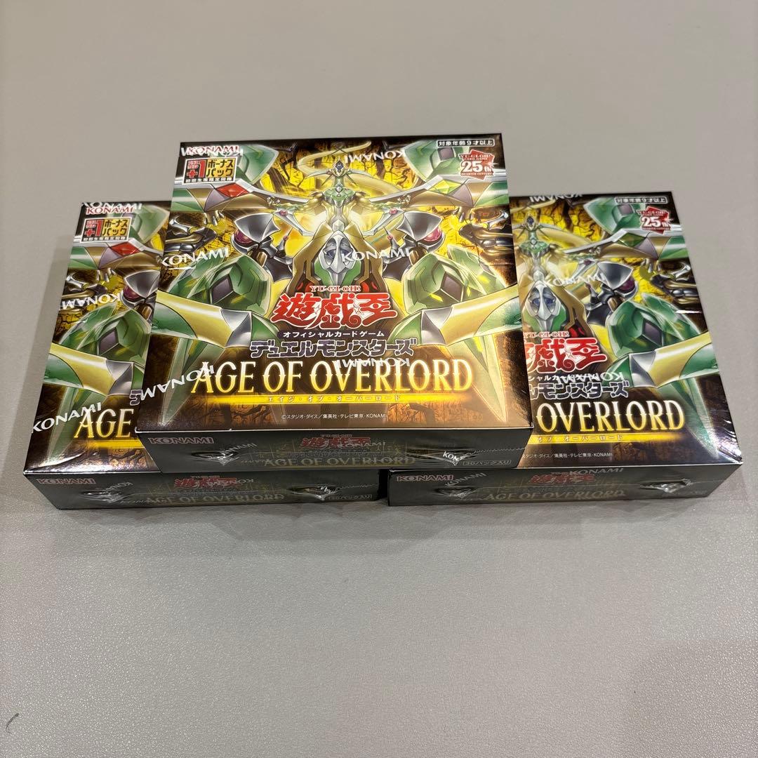 遊戯王　エイジ・オブ・オーバーロード　シュリンク付未開封　3BOX