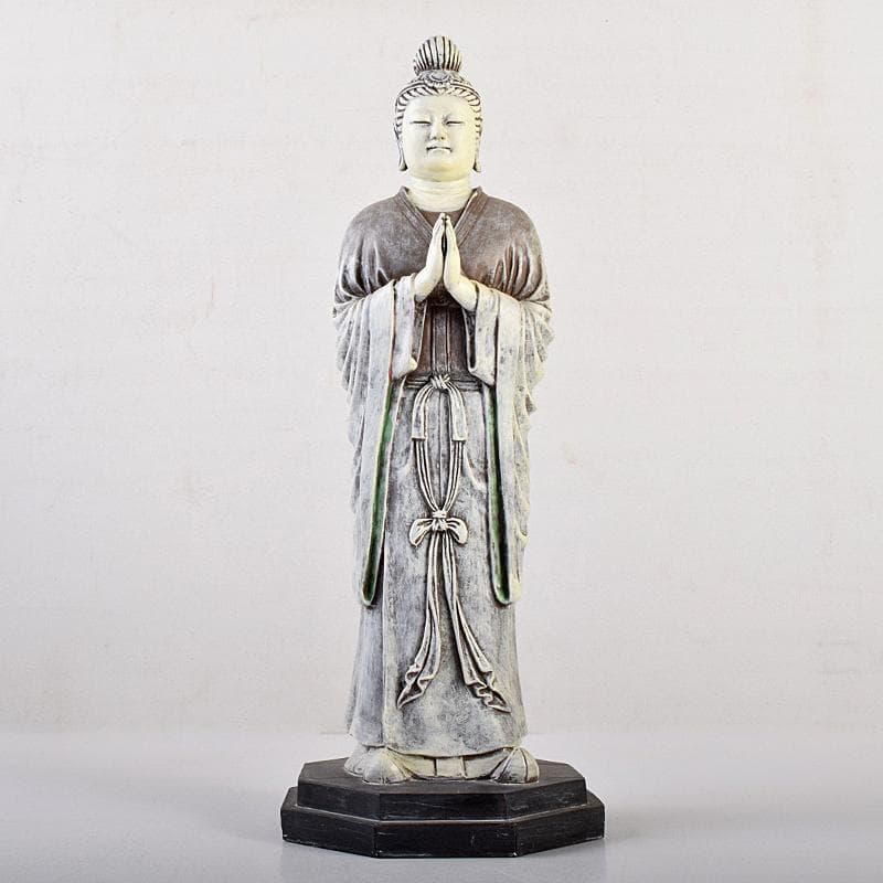 仏教美術　樹脂製　レプリカ　国宝　月光菩薩像　仏像　置物　M　R7674