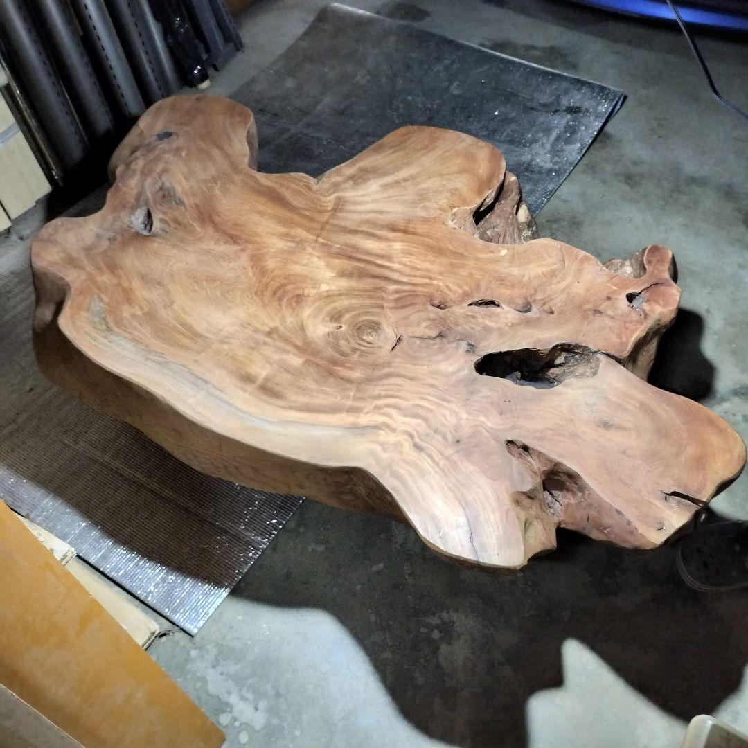 希少な一枚板★佐渡のけやき無垢材ローテーブル