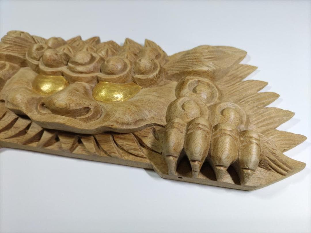 お祭り！【獅子噛み】幅30ｃｍ（金目）魔除け！山車、神輿　だんぢり彫刻部材