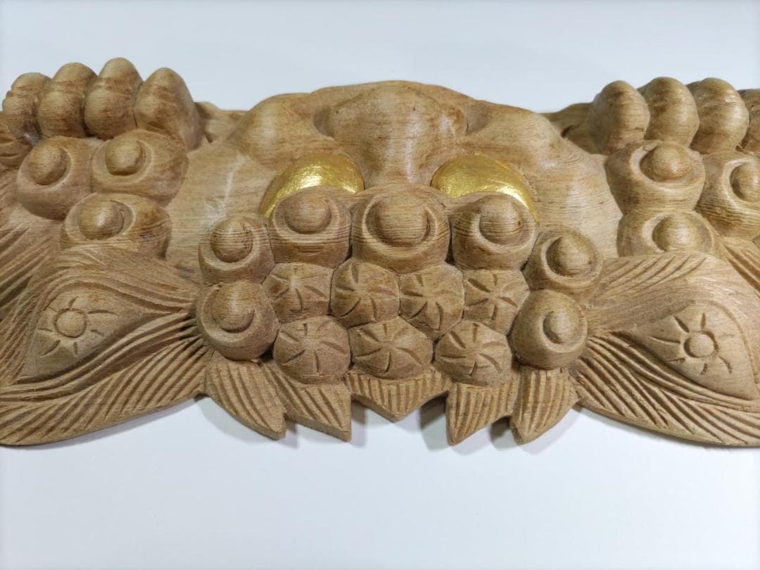 お祭り！【獅子噛み】幅30ｃｍ（金目）魔除け！山車、神輿　だんぢり彫刻部材