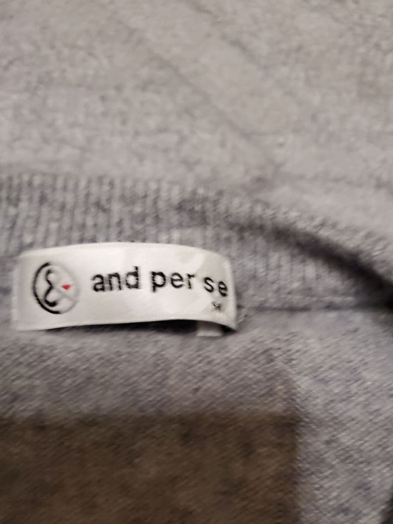 アンパスィ and per se カシミア100% セーター グレー Mサイズ