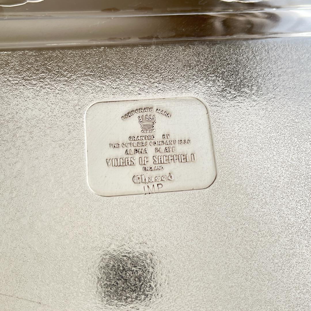 【Viners】 ギャラリートレー 56cm 【シルバープレート】ハンドル 大型