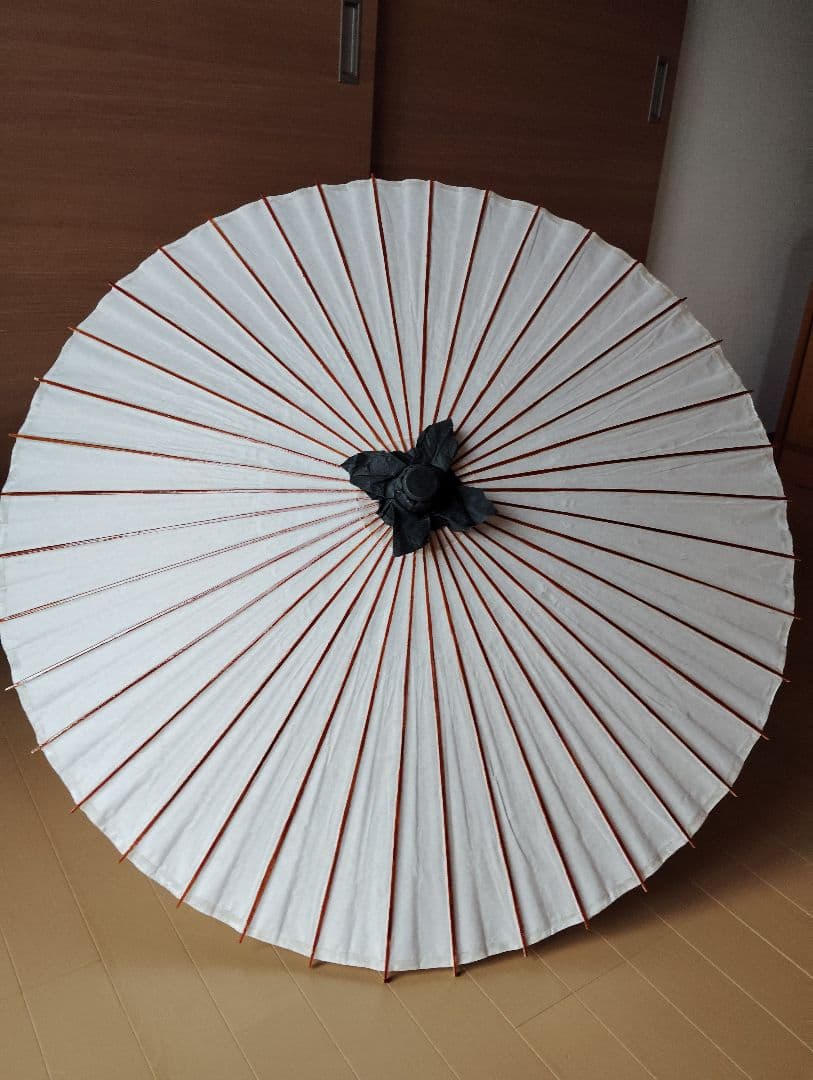 舞踊用小番傘蛇の目傘白