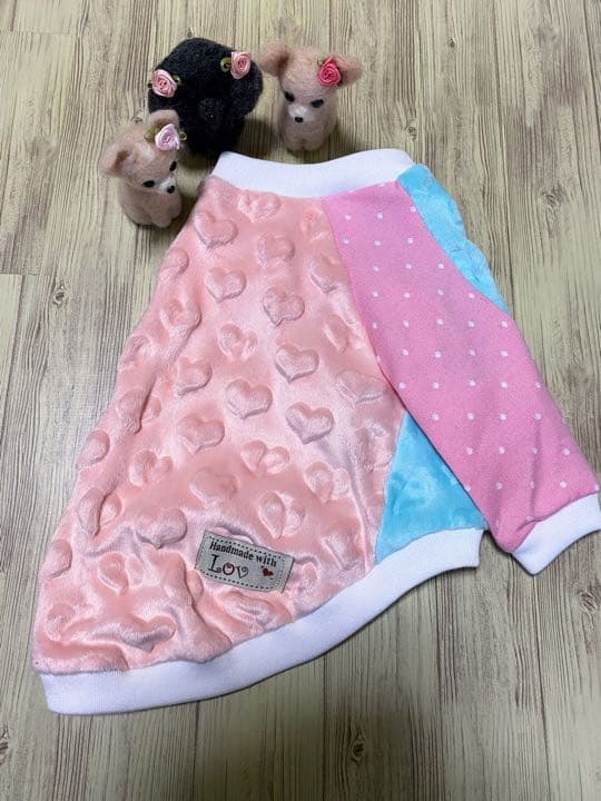 犬服  ラグラン(Ｌ)   ꒡̈⃝Lily꒡̈⃝ハンドメイド  在庫処分品