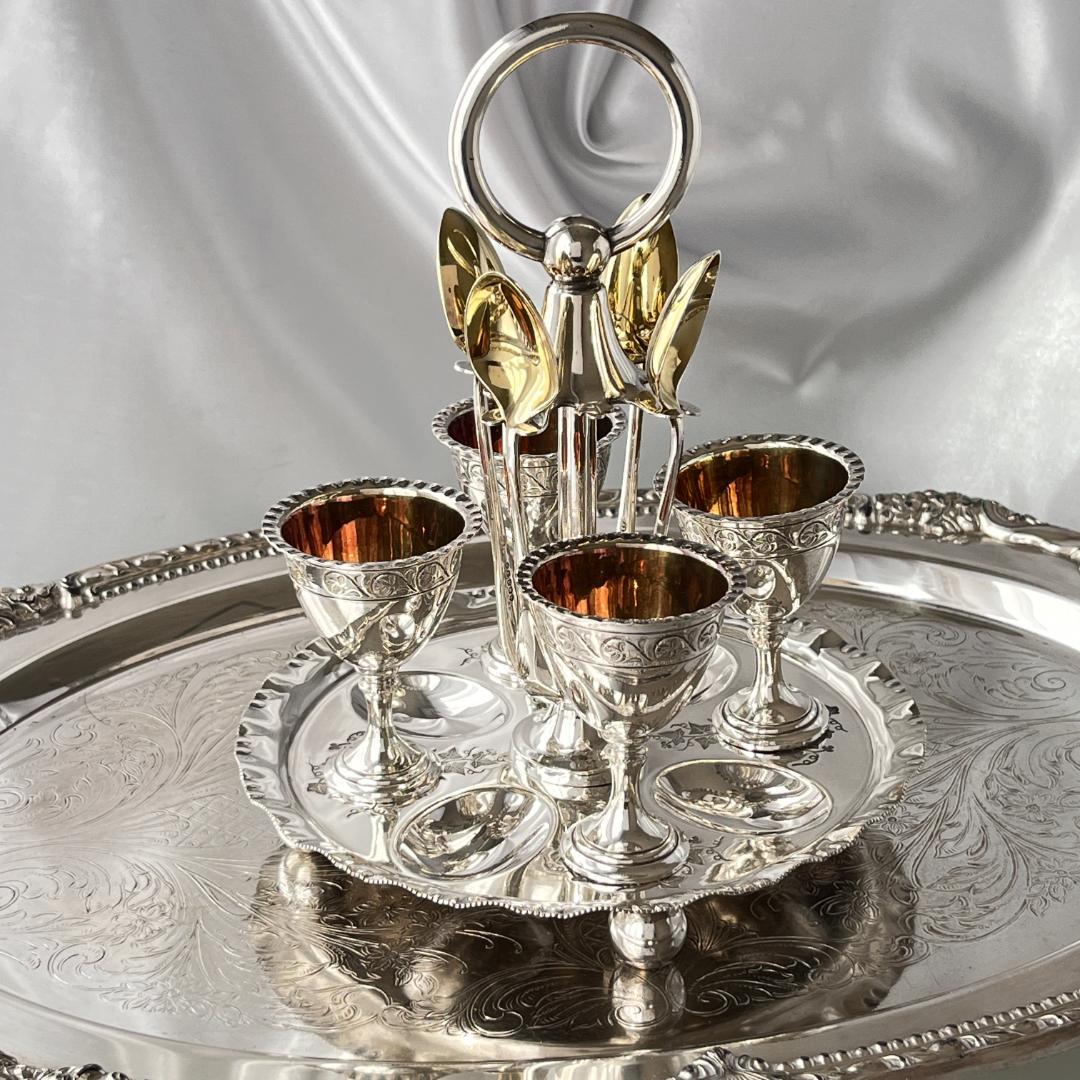 【DANIEL ARTER】 エッグセット エッグカップ / スプーン 豪奢！！