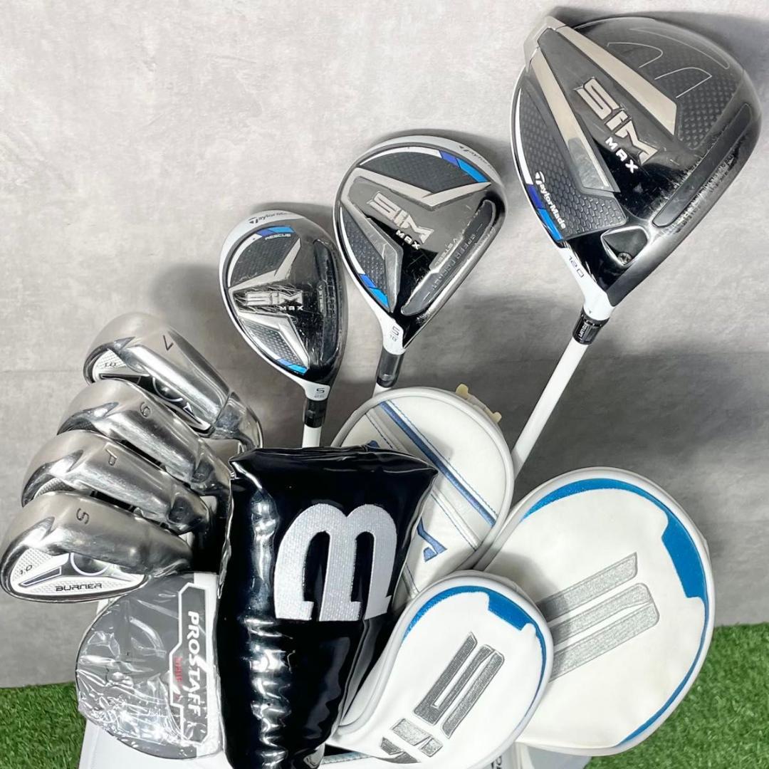 【バッグ新品】テーラーメイド シムマックス ゴルフクラブセット 8本 右利き L