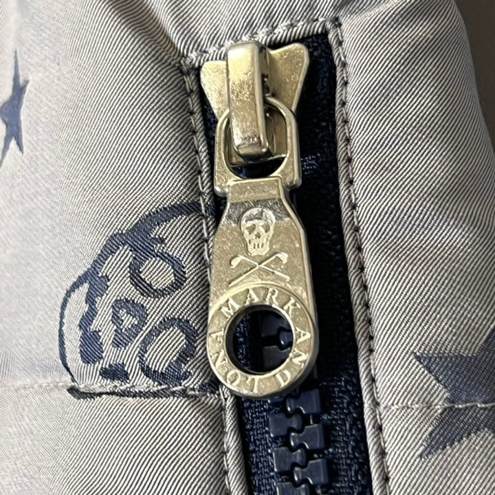 マークアンドロナ レディース ゴルフウェア 中綿 スカート スター柄 グレー S