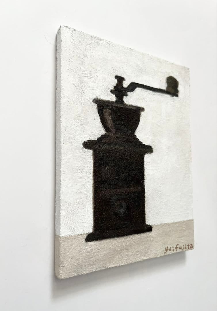 油彩画　コーヒーミル
