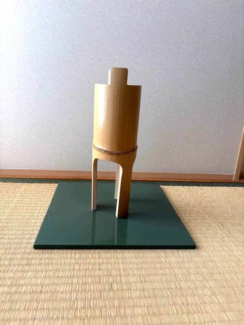 68 鼎　かなえ　寸胴　花器　華道具　竹製　池坊　生け花　格花　水仙