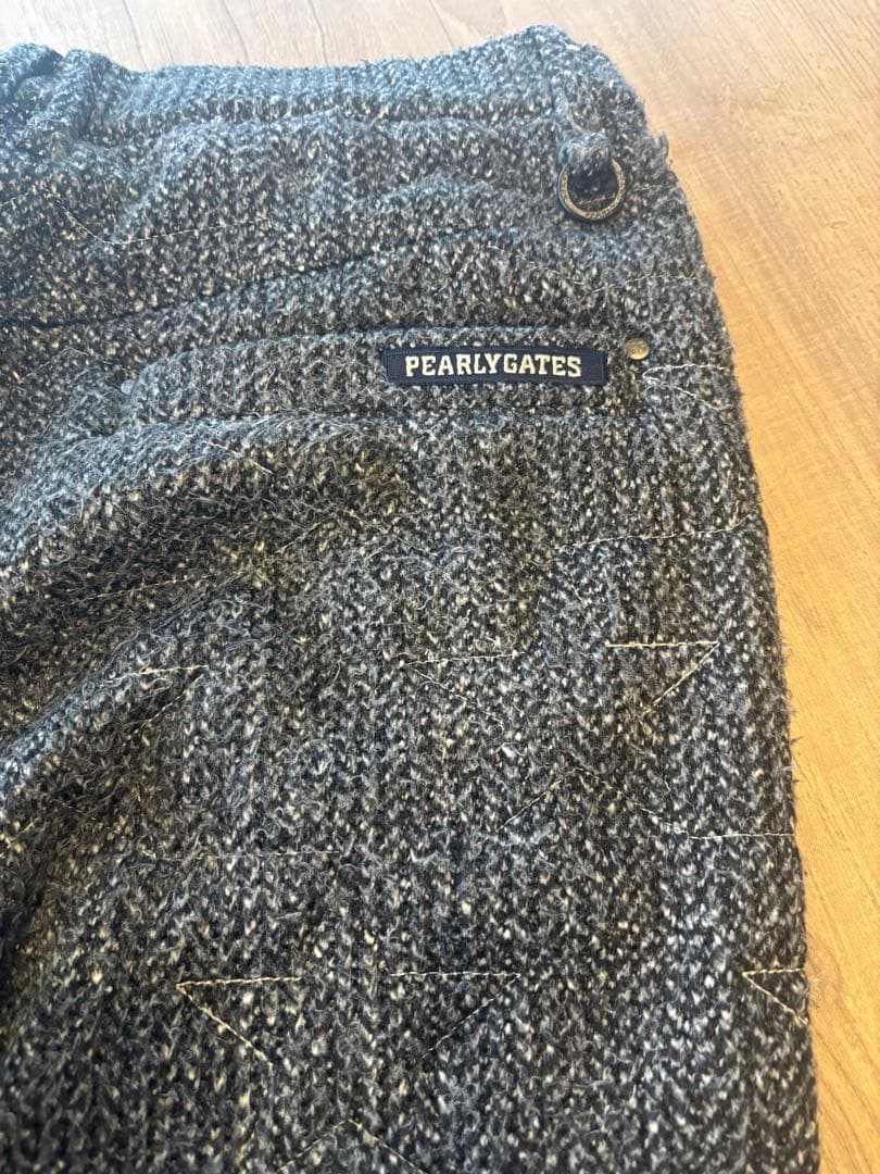 PEARLYGATES ヘリンボーン ジョガーパンツ グレー