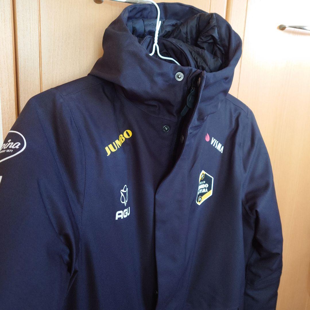 ユンボヴィスマ　選手支給品　防風防水ハーフコートダウン