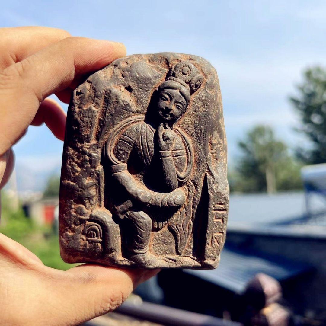 雲岡石窟 第二十窟 第五窟 第十八窟 思惟 煉瓦彫仏 玄関 書斎文鎮 文房置物