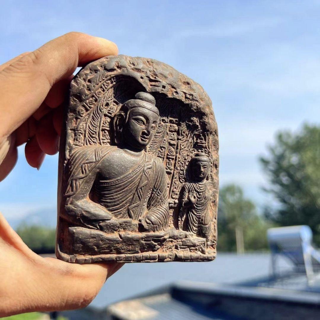 雲岡石窟 第二十窟 第五窟 第十八窟 思惟 煉瓦彫仏 玄関 書斎文鎮 文房置物