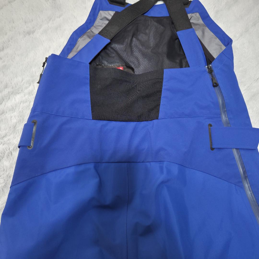 美品ザノースフェイス ビブパンツ　STEEP　ゴアテックスプロ　S　青　ポケット
